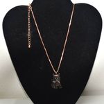 Source Unknown Puppy Power Cute Trendy Black Puppy Pendant Rose Gold 18" Chain Necklace Photo 2