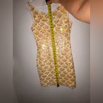 Iridescent Vintage Hand Sequined Beaded Embellished Stretch Dress New Years Eve Gold Size XS Photo 12