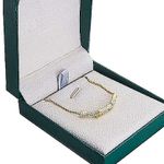 Boutique NEW‎ 14k Gold Plated Silver Pave Diamond Bamboo Bracelet, Slide Closure Photo 12