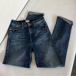 Mother High Waisted Rascal Ankle Slit Flip Zip Fly Blue Denim Jeans Size 26 Photo 6