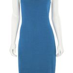 St. John  Collection Studded Wool Blend Dress in Baltic Blue - Size - 12 - NWT Photo 0
