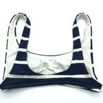 Aerie  Bikini Top Scoop Removable Cups Navy Blue White Striped XS Photo 2