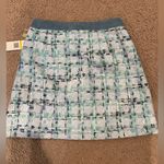 Nanette Lepore  Blue/ Green Pearl Button Tweed Mini Skirt Photo 8