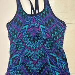 Athleta  Cayo Coco Ready To Run Tankini Size Small Padded Swim Tank Top Purple Photo 0