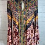 Umgee Womens blouse Multicolor Patchwork Flowy Long Sleeve Bell Boho S Photo 0