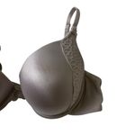 Maidenform  Purple Satin Padded Lace Underwired T-Shirt Bra Women Sz 36B | 64-26 Photo 1