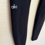 Alo Yoga Ripped Warrior Leggings, Black, Airbrush Knit, High Waist Laser-Cut Fit Photo 10