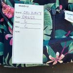 Old Navy  Womens Dress Size‎ Large Vacation Tropical Dark Floral Bohemian Resort Photo 8