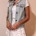 NWT Light Wash Jean Denim Vest Blue Size XS Photo 0