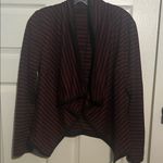 New Directions Red‎ and Black Striped Top Red Size L Photo 0
