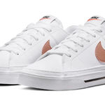 Nike White and Peach Sneakers Photo 0
