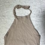 Forever 21  Beige Cropped Knit Halter Tank Top Photo 2