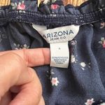 Arizona Women’s Long Sleeve Off the Shoulder Navy Floral Peasant Top Size Small Photo 6