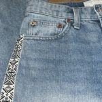 Lucky Brand Woman’s  Relaxed Taper Jeans With Tribal Detail Distressed Size 00 Photo 2