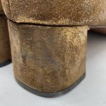 Coach Gold Suede Kitten Heels Ankle Straps 8.5 Photo 4