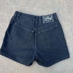 Vintage 90s outlaw beware of imposters high rise black Jean Shorty shorts Size 5 Photo 1