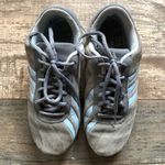 Adidas grey with baby blue three stripe shoe size 5.5 Photo 2