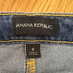 Banana Republic Size 8 Indigo Medium Wash Button Fly Denim Jean Pencil Skirt Photo 2