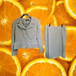 Vintage Giorgio Sant Angelo Light Green Paisley Skirt Suit Set‎ Size 14 Photo 1