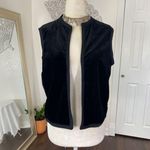 Early 2000's Black Open Front Witchy Whimsygoth Velvet Vest Top L / 12 Size L Photo 1