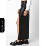 NWOT Black Faux Leather rounded High Photo 1