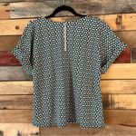 MELLODAY  Green‎ and Black Geo Print Top Medium Photo 1