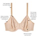 Wacoal NEW Women's Visual Effects Minimizer Bra White 38H Lace Full Coverage Photo 1