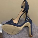 JustFab Blue Denim Kati High Heeled Sandal Photo 5