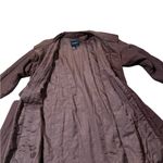 Vintage The J. Peterman Co. 100% Silk Long Trench Coat Jacket size Small Brown Photo 14