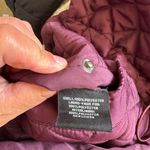 Burgundy Quilted Vest Faux Fur Trim Drawstring Waist Sleeveless Jacket Purple Size XL Photo 3