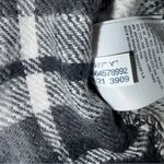 American Eagle NEW AEO Black & White Cozy Cabin Flannel Hoodie Button Down Shirt size Medium Photo 13