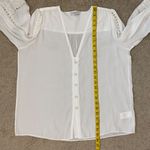 Ramy Brook Ramy Brook Noa Blouse Size Large White Lace Insert Peasant Career Corp Blouse Photo 8