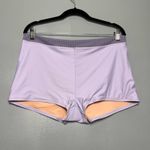 Madewell  Second Wave Ribbed-Trim Bikini Shorts *Bottom Only* Lavender Women’s XL Photo 1