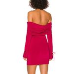 Majorelle  Freya Mini Dress Berry Red Off-Shoulder Stretch Long Sleeve Medium NWT Photo 7