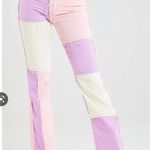 Pink Patchwork Jeans Size L Photo 1