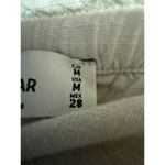 Pull & Bear  White Linen High Waist Tapered Paperbag Trousers Jogger Pants Size M Photo 4