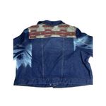Frye and Co Womens Size 3X Denim Jean Jacket Western Aztec Thundercloud Wash New Photo 3