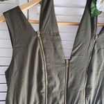 Army Green Sleeveless Romper W/ Gold Zippers Size L Photo 1