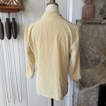 Vintage Buttercream Silk Button Down Blouse Yellow Size 8 Photo 6