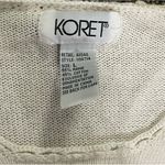 Vintage Koret embroidered floral sweater top combo with shoulder pads L White Size L Photo 2