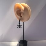 Skull Dangle Drop Earrings for Men Women Streetwear Punk Hip Hop Unisex Style Black Photo 5