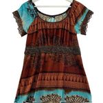 Vintage Y2K 2000’s Agenda Small S Top Babydoll Lace Woodland Forrest Goblincore Brown Photo 0