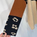 Andrée Andree Leopard & Color Block Sweater Medium  Photo 3