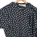 Liz Claiborne  Black Silk Vintage Midi Long Sleeve Dress Size 14 Photo 4