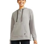 Peloton Rib Side Zip Hoodie Gray Ribbed Hoodie Size Medium Workout Sweatshirt Photo 0