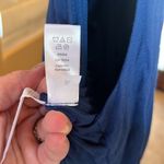 Loft  Jumpsuit soft Navy blue sleeveless tie waist with belt pockets Size Small Photo 11