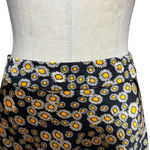 Free People Phoebe Daisy Print Mini Skirt Black Orange Size 2 Photo 2