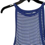 Old Navy Halter Swing Muscle Tank Dress Striped Stretch White & Blue Women Small Photo 3
