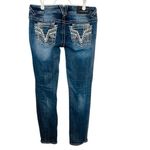Vigoss Women's  Ripped‎ Distressed Skinny Jeans Dk Wash Denim Embellished Pockets Photo 2