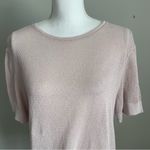 ZARA | Pink Loose Knit Lightweight Short Sleeve Top Sz L Photo 2